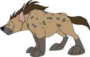 Animated Hyena Side View PNG Image