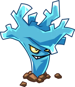 Animated Ice Elemental Character PNG Image