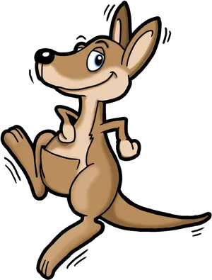 Animated Kangaroo Character PNG Image