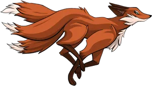 Animated Leaping Fox PNG Image