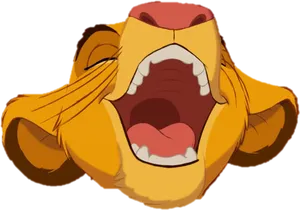 Animated Lion Laughing.png PNG Image