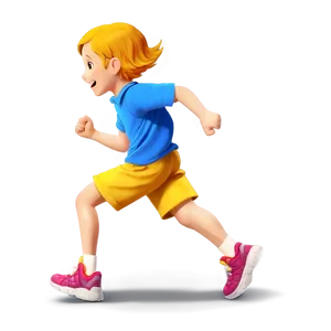 Animated Little Kid Running Png Gbk PNG Image