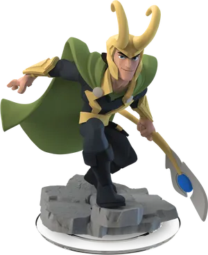 Animated Loki Action Pose PNG Image