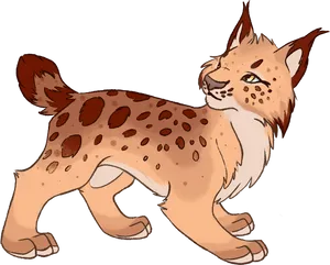 Animated Lynx Walking PNG Image