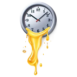 Animated Melting Clock Scene Png Gvj PNG Image