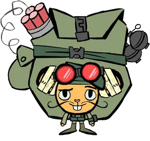 Animated Military Character Happiness.png PNG Image