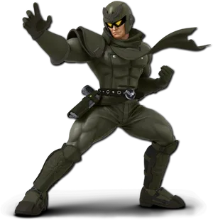 Animated Military Character Pose PNG Image