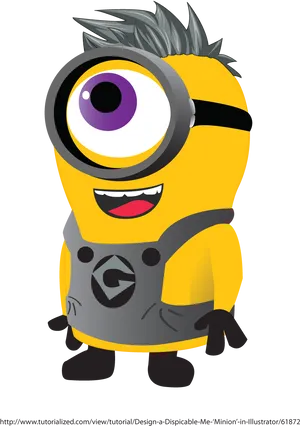 Animated Minion Character PNG Image