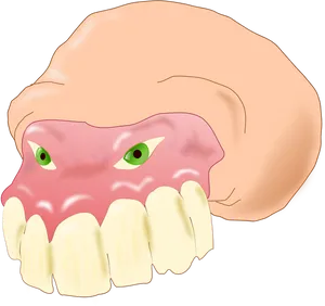 Animated Molar Toothwith Gums PNG Image