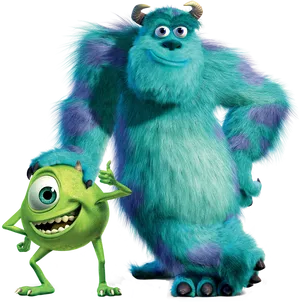 Animated Monster Duo PNG Image