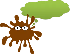 Animated Mud Splat Thinking PNG Image