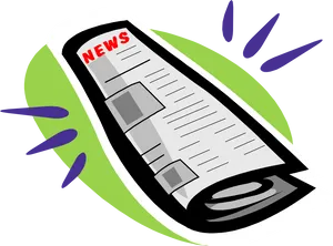 Animated Newspaper Graphic PNG Image