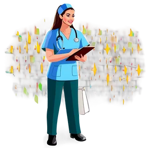 Animated Nurse Student Png 06292024 PNG Image