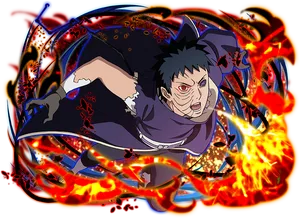 Animated_ Obito_ Uchiha_ Fire_ Escape PNG Image