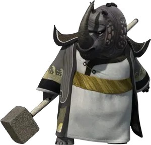 Animated Oniwith Hammer PNG Image