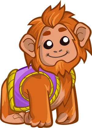 Animated Orangutan Character PNG Image