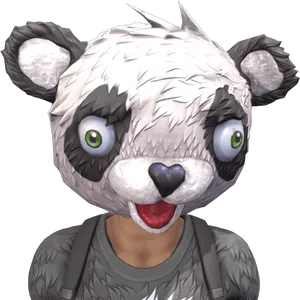 Animated Panda Character Headshot PNG Image