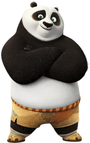 Animated Panda Character Pose PNG Image