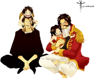 Animated_ Pirate_ Family_ Portrait PNG Image