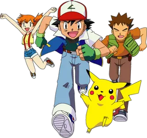 Animated Pokemon Adventure Team PNG Image