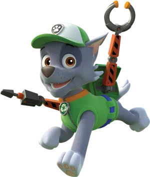 Animated Pup With Toolbelt PNG Image