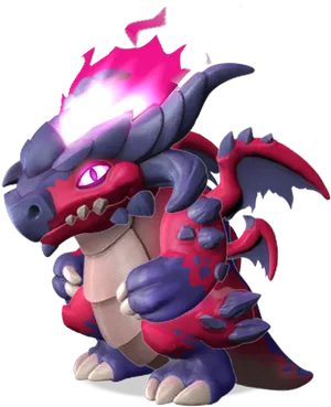 Animated Purple Demon Creature PNG Image