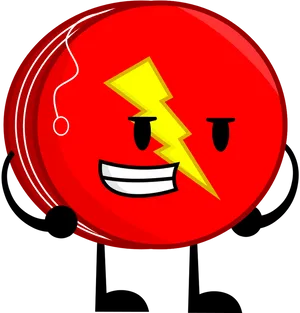 Animated Red Yoyo Character PNG Image