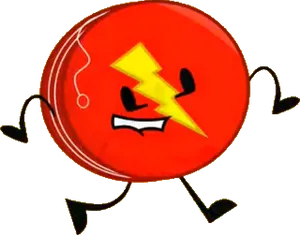 Animated Red Yoyo Character PNG Image