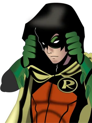 Animated Robin Hero Pose PNG Image