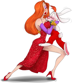 Animated Romantic Duo PNG Image