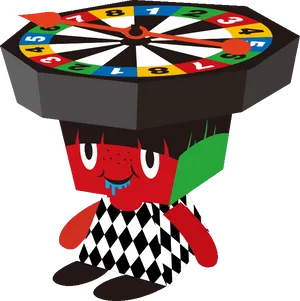 Animated Roulette Character PNG Image