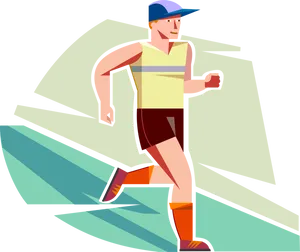 Animated Runnerin Action PNG Image