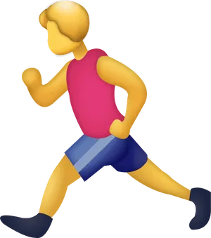 Animated Running Man Emoji PNG Image