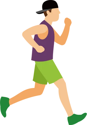 Animated Running Man Graphic PNG Image