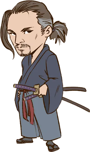 Animated Samurai Character PNG Image