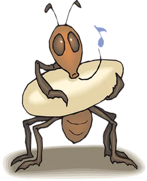 Animated Singing Ant PNG Image