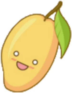 Animated Smiling Mango Cartoon PNG Image