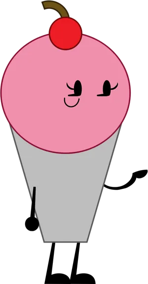 Animated Smiling Milkshake Character PNG Image