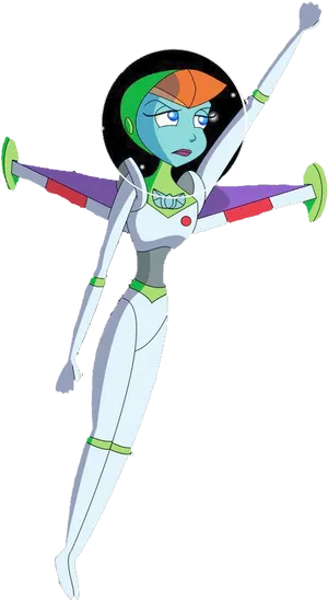 Animated Space Ranger Female Character PNG Image