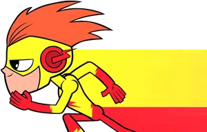 Animated Speedster Kid PNG Image