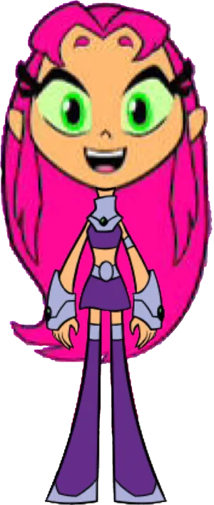 Animated Starfire Character PNG Image