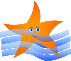 Animated Starfish Beach Theme PNG Image