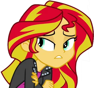 Animated Sunset Shimmer Expression.png PNG Image