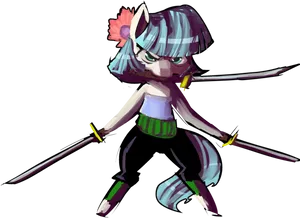 Animated_ Swordfighter_ Character PNG Image