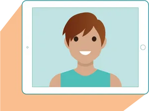 Animated Tablet Portrait PNG Image