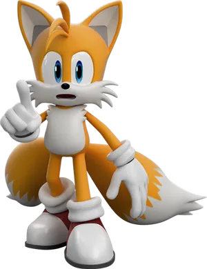 Animated Tails Character Pose PNG Image