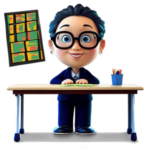 Animated Teacher Character PNG Gjl PNG