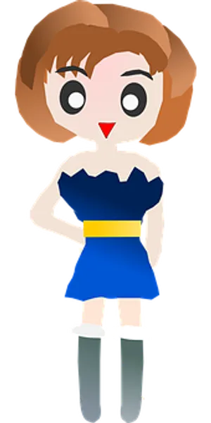 Animated Teen Girl Character PNG Image