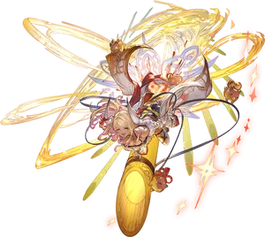 Animated Thunder Goddess Artwork PNG Image