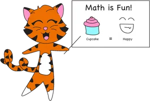 Animated Tiger Math Equation Fun PNG